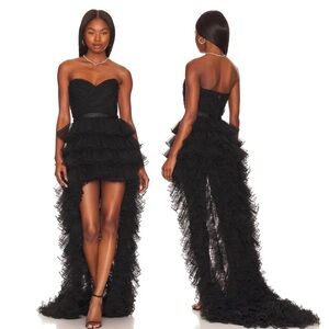 Lovers and friends black tulle strapless gown small 
NWT